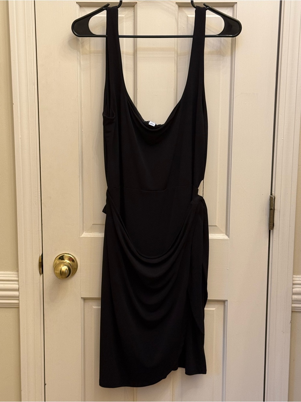 Bar III Black Draped Sleeveless Dress Women’s XL